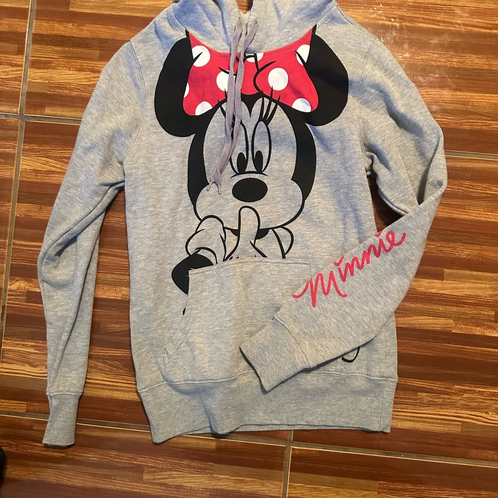 Minnie Mouse gray hoodie size small - Picture 2 of 4